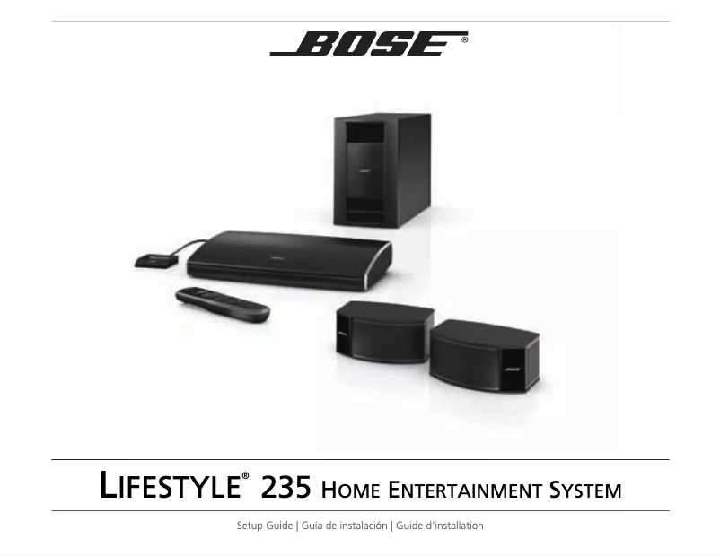 Page 1 of the manual User Manual Bose Lifestyle 235