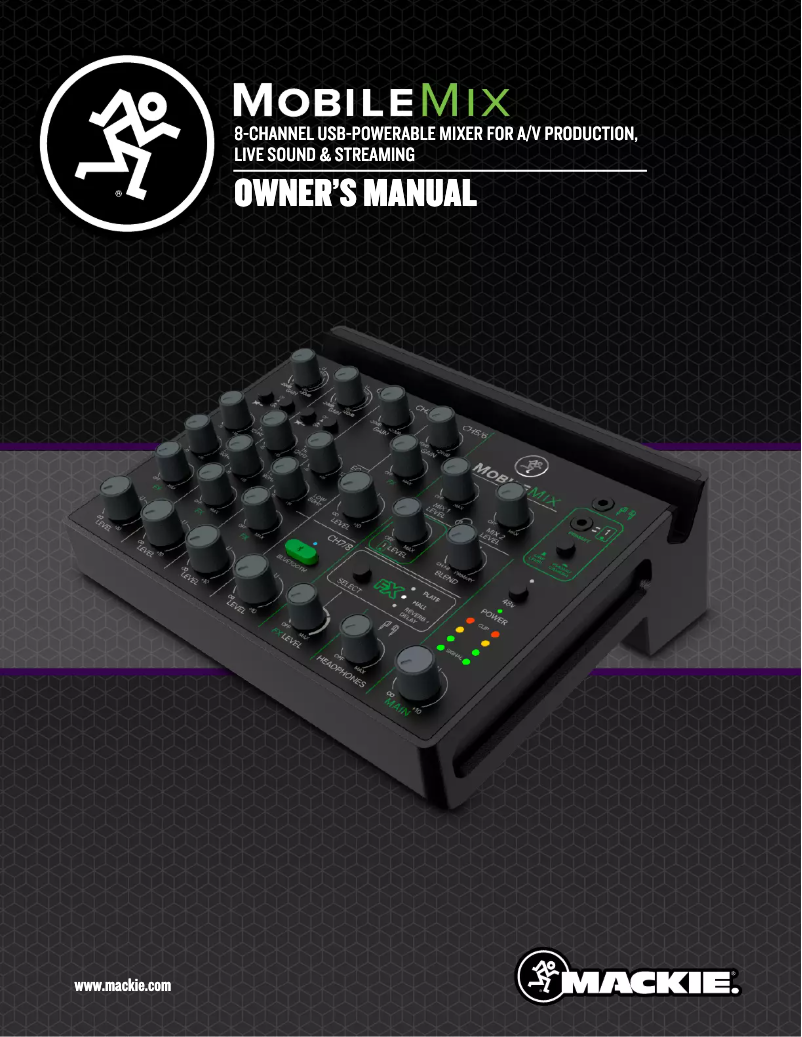 Page 1 of the manual User Manual Mackie MobileMix