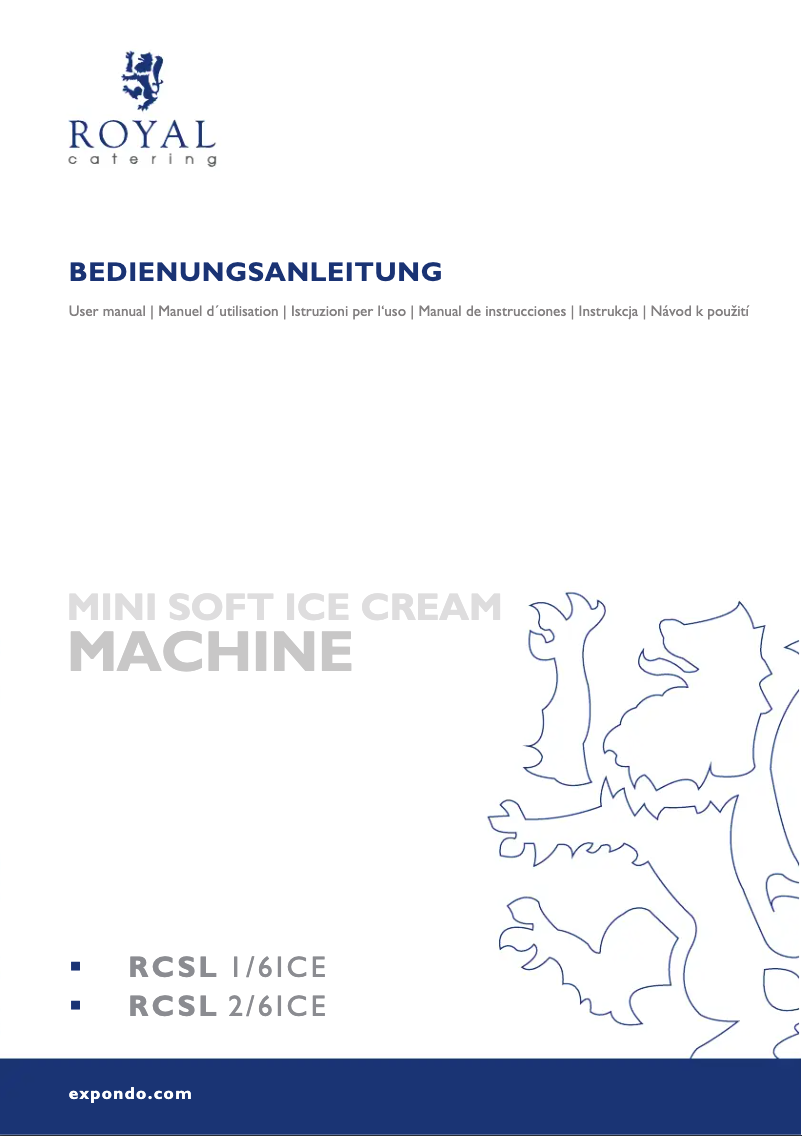First page image of the manual for RCSL 1/6ICE