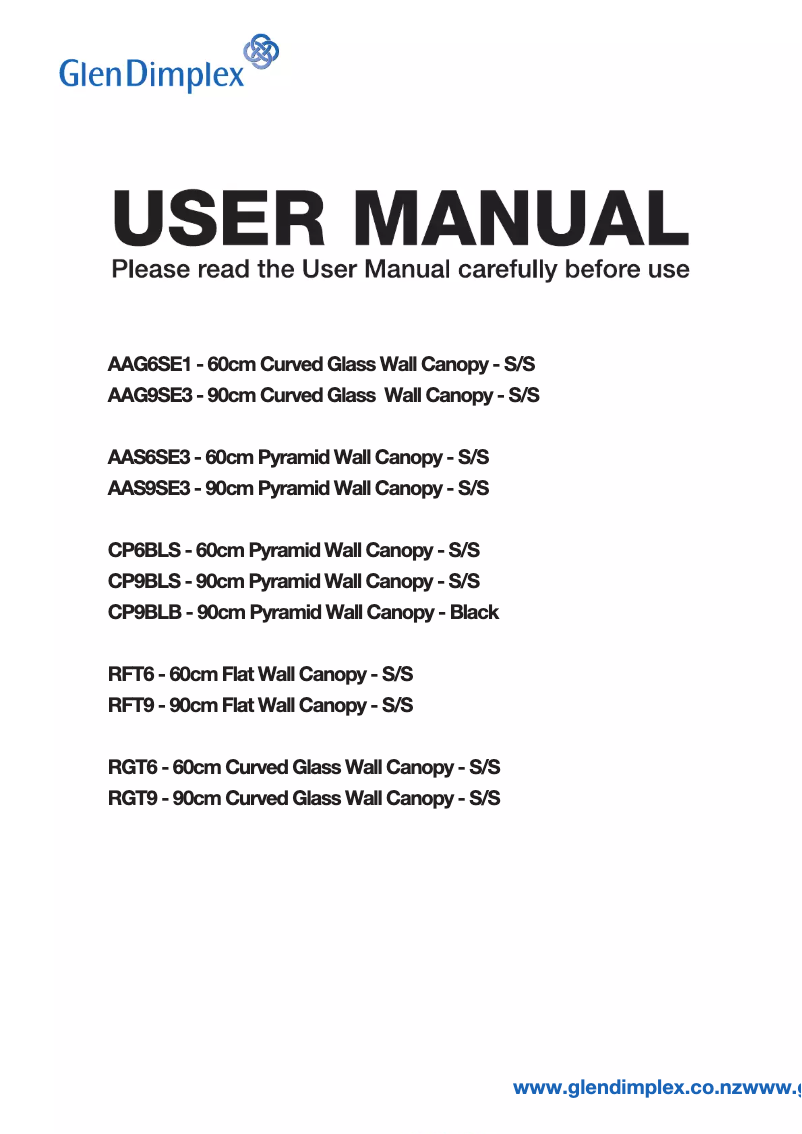 First page image of the manual for CP9BLB