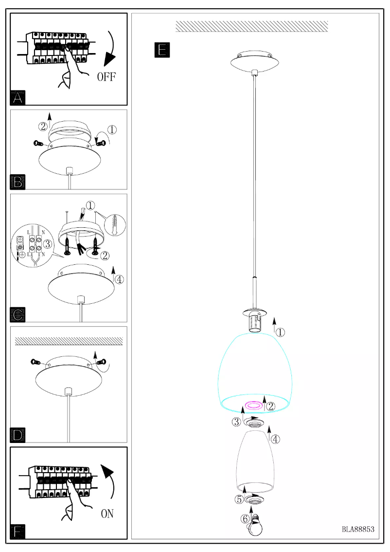 Page 1 of the manual User Manual Eglo Fargo