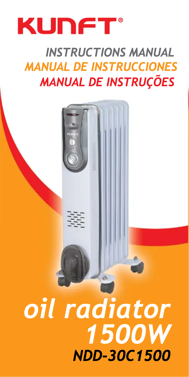 Page 1 of the manual User Manual Kunft NDD-30C1500