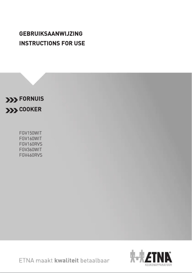 First page image of the manual for FGV160RVS