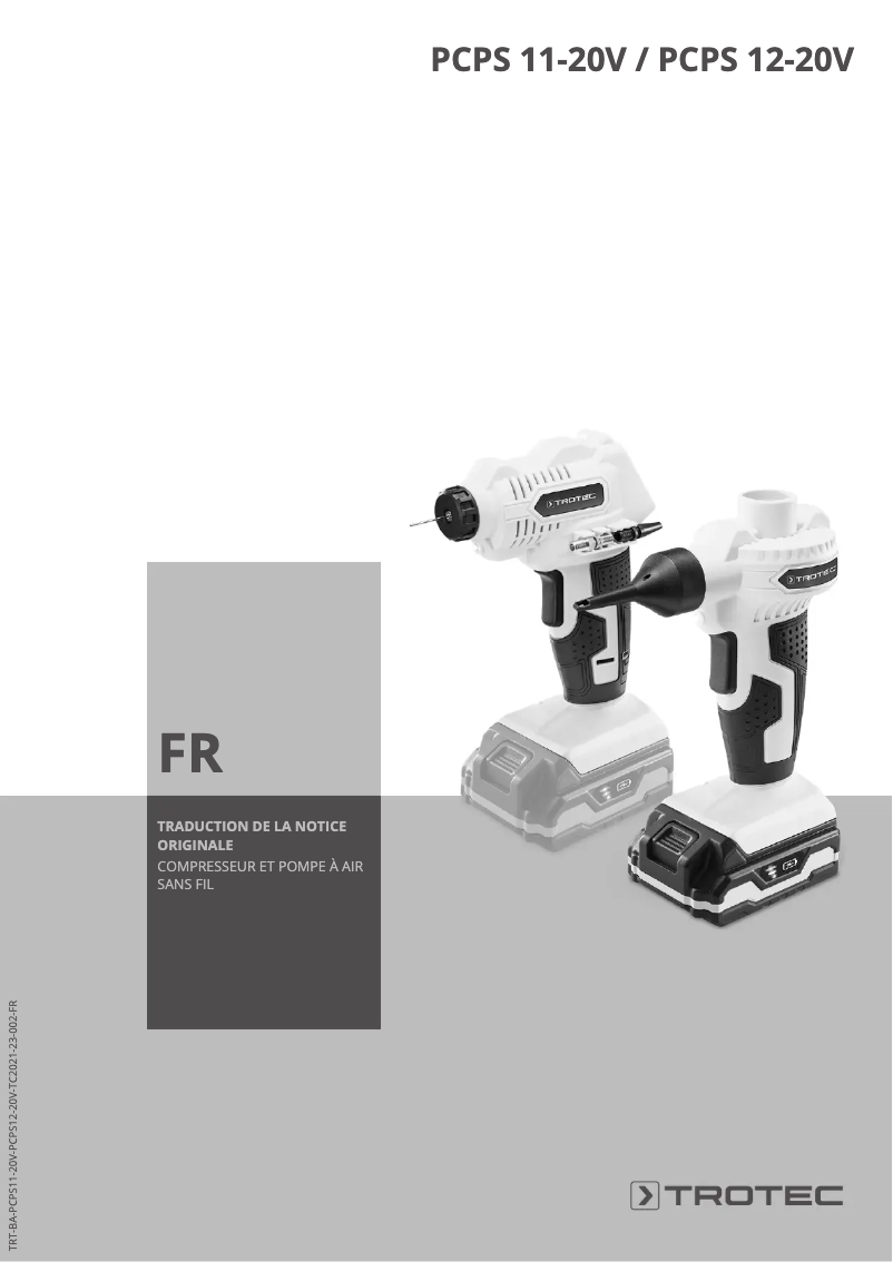 First page image of the manual for PCPS 11-20V