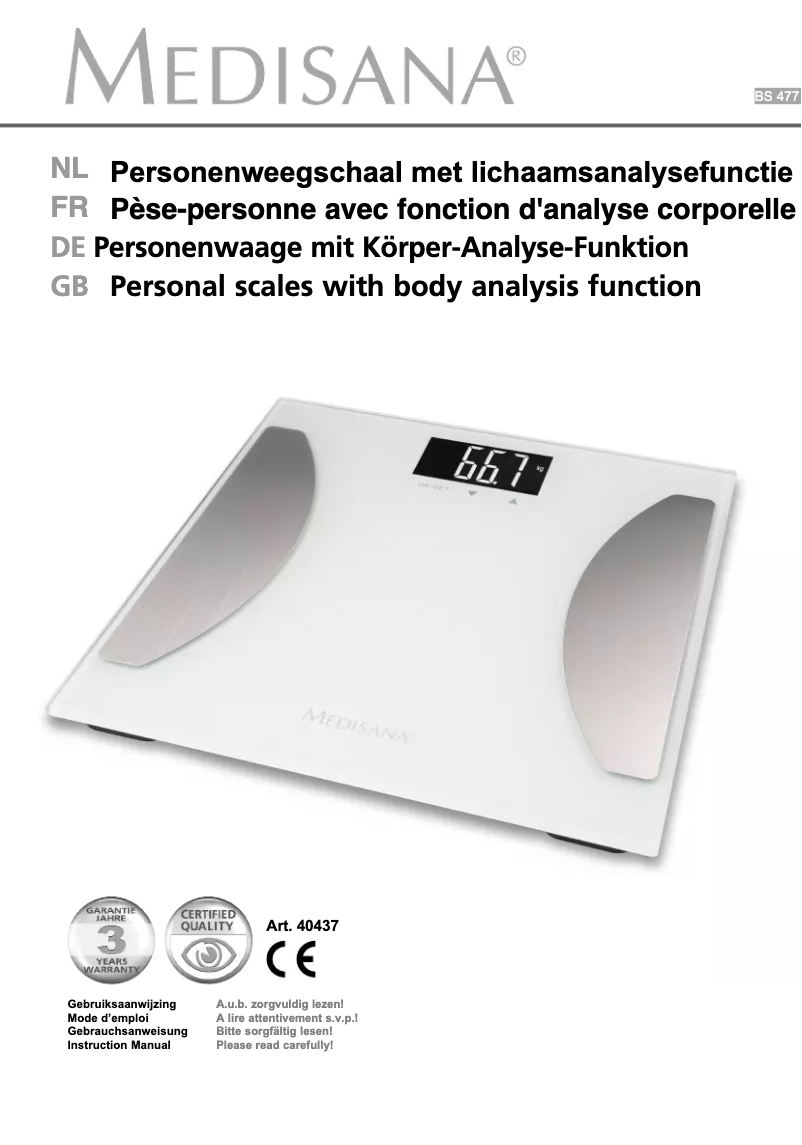 First page image of the manual for BS 477