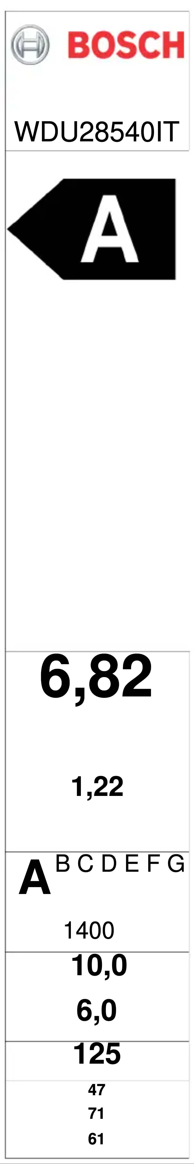 First page image of the manual for WDU28540IT