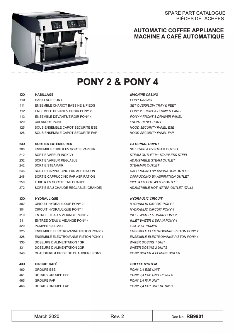First page image of the manual for Pony 2