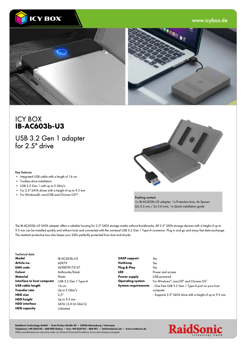 First page image of the manual for IB-AC603b-U3