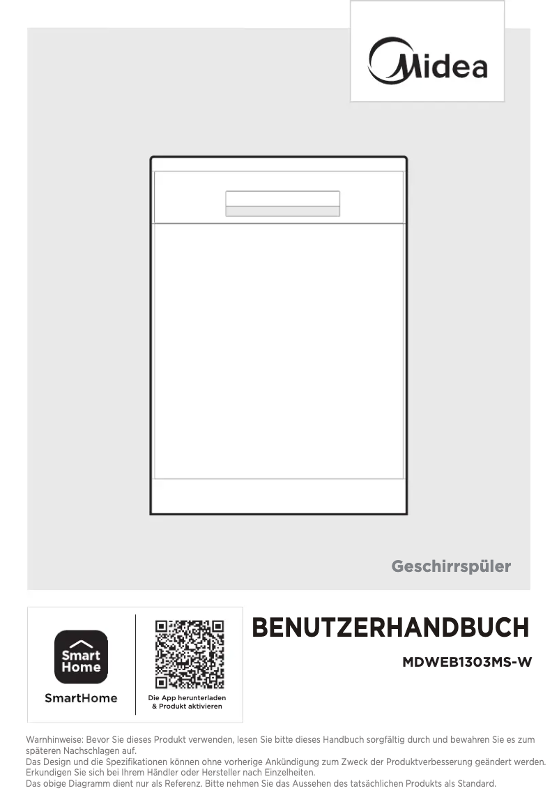 First page image of the manual for MDWEB1303MS-W