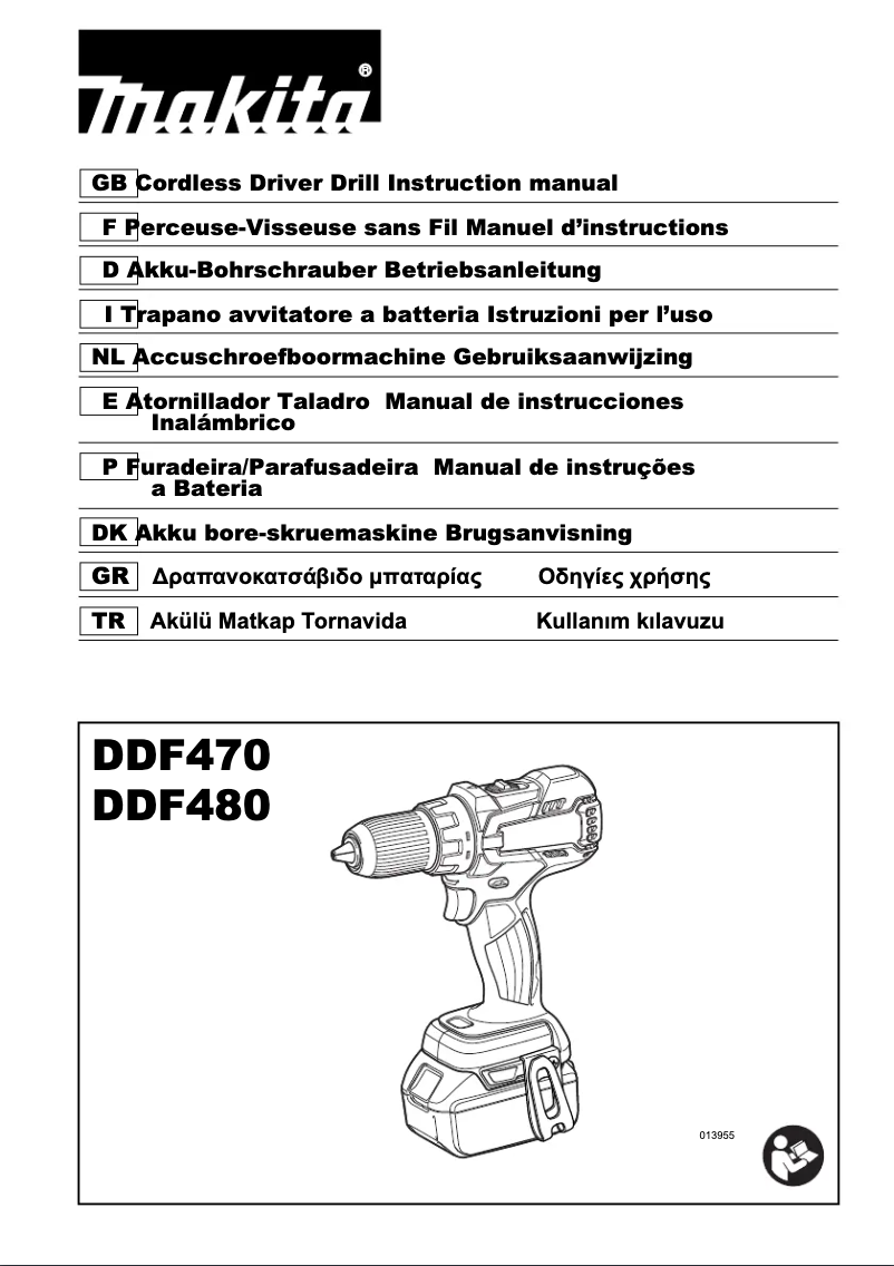 First page image of the manual for DDF480RMJ