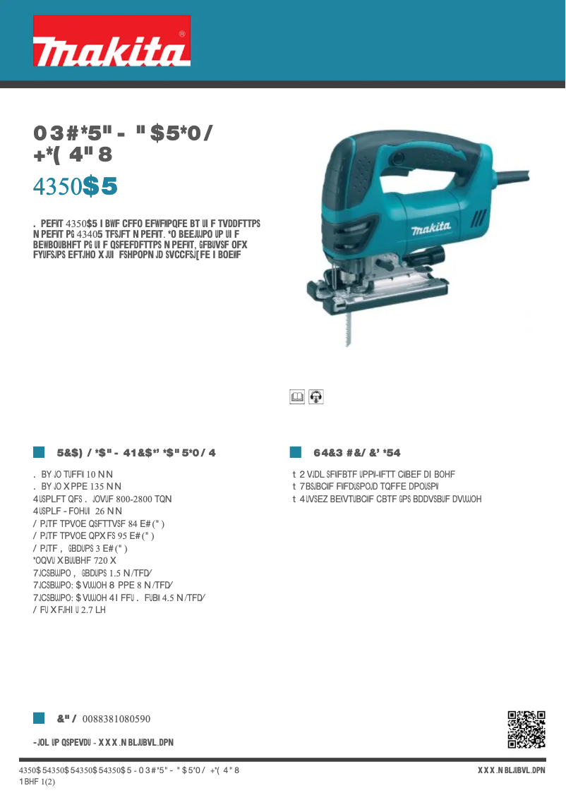 First page image of the manual for 4350CT