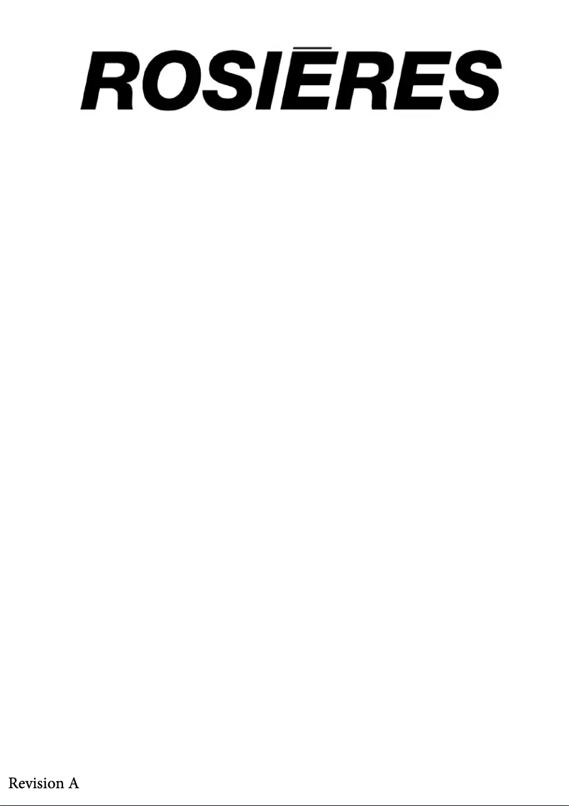 First page image of the manual for RRFL4518FWF