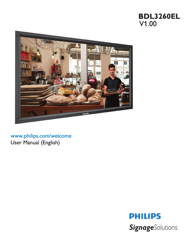 Page 1 of the manual User Manual Philips Signage Solutions BDL3260TT
