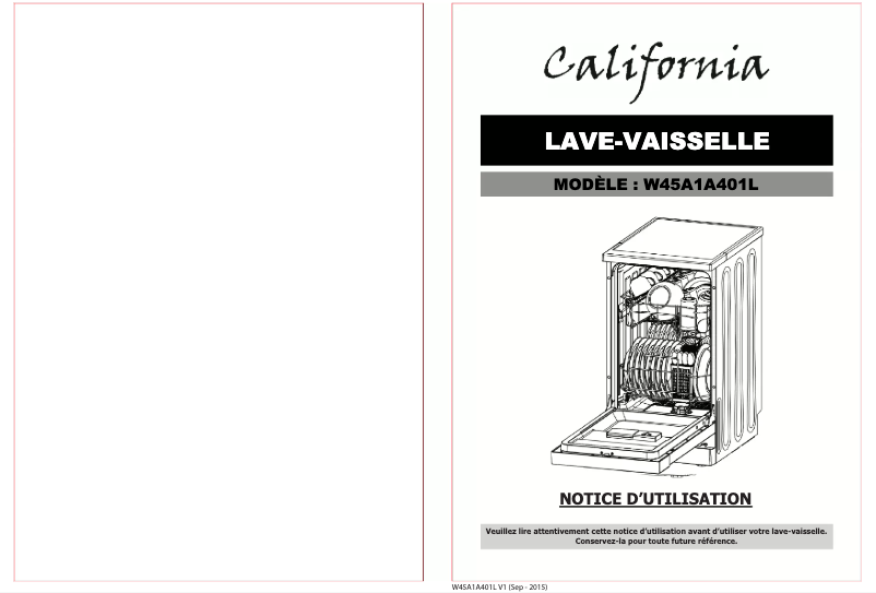 Page 1 of the manual User Manual California W45A1A401L