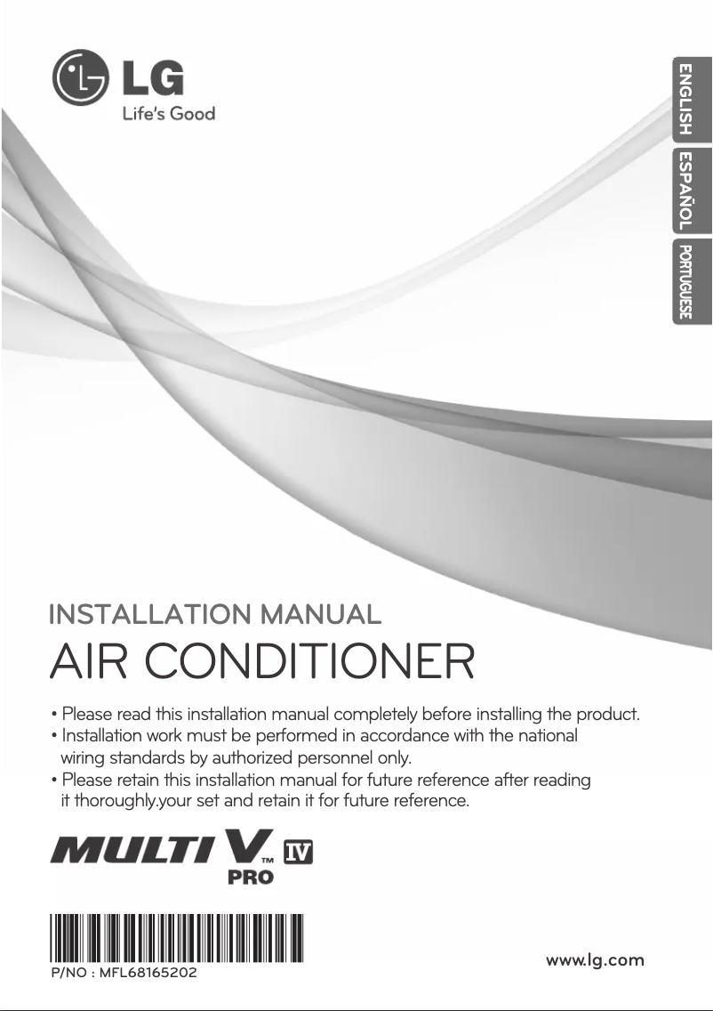 First page image of the manual for MULTI V ARUN200LLS4