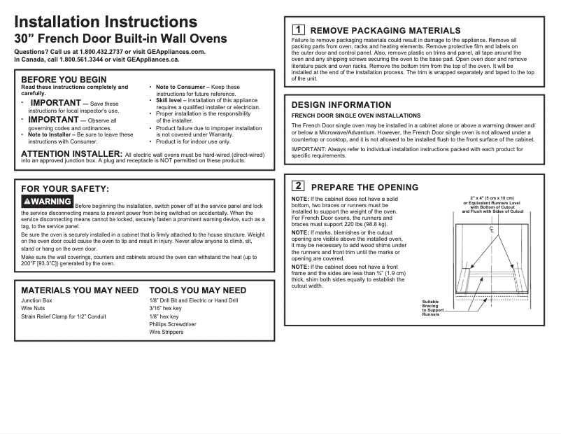 First page image of the manual for Café CTS90FP4MW2