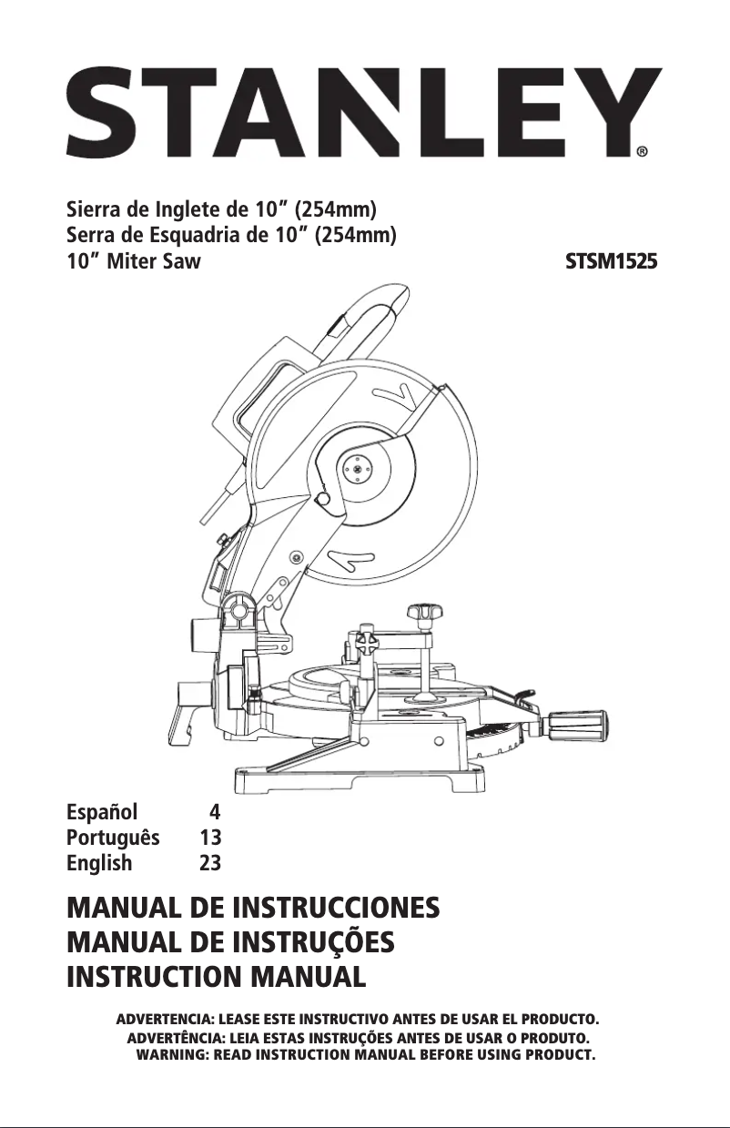 First page image of the manual for STSM1525