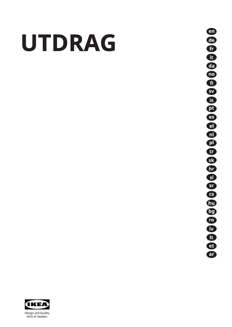 First page image of the manual for UTDRAG 603.922.98