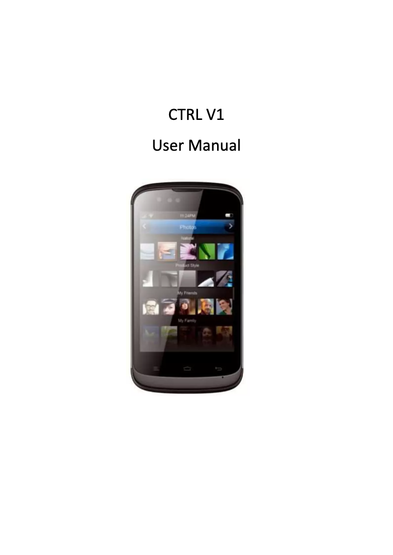 First page image of the manual for CTRL V1