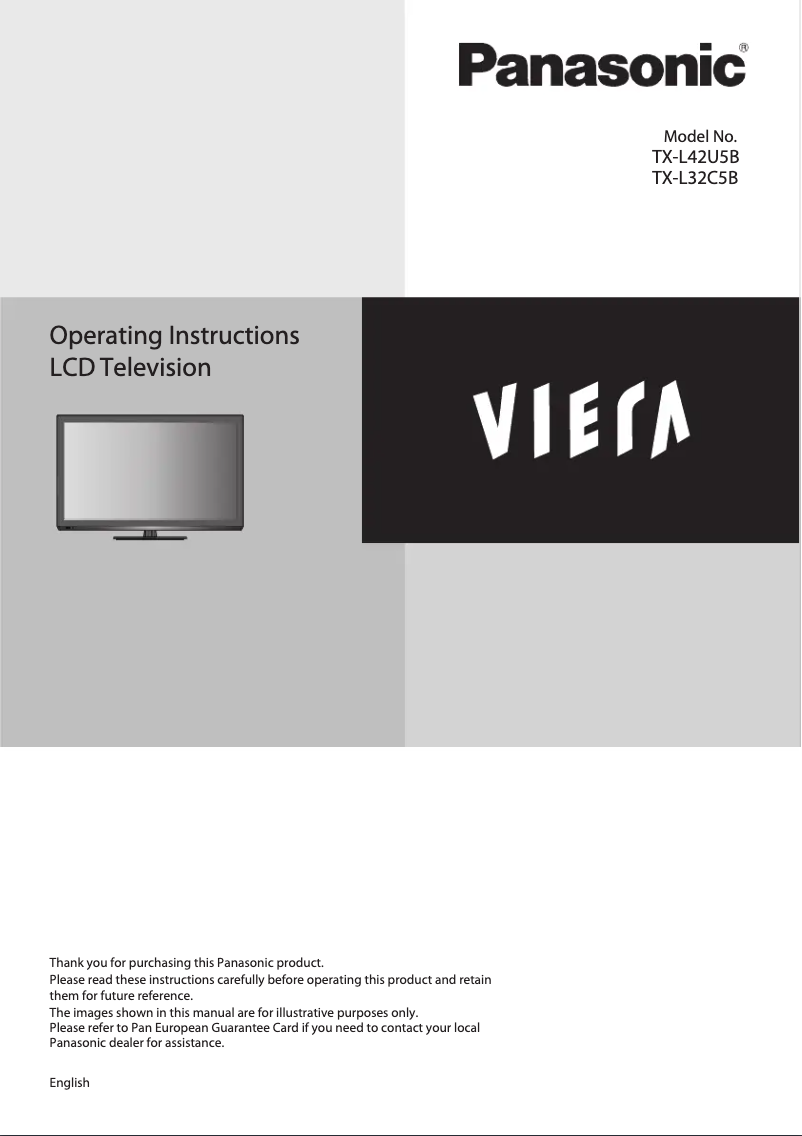 Page 1 of the manual User Manual Panasonic Viera TX-L32C5B