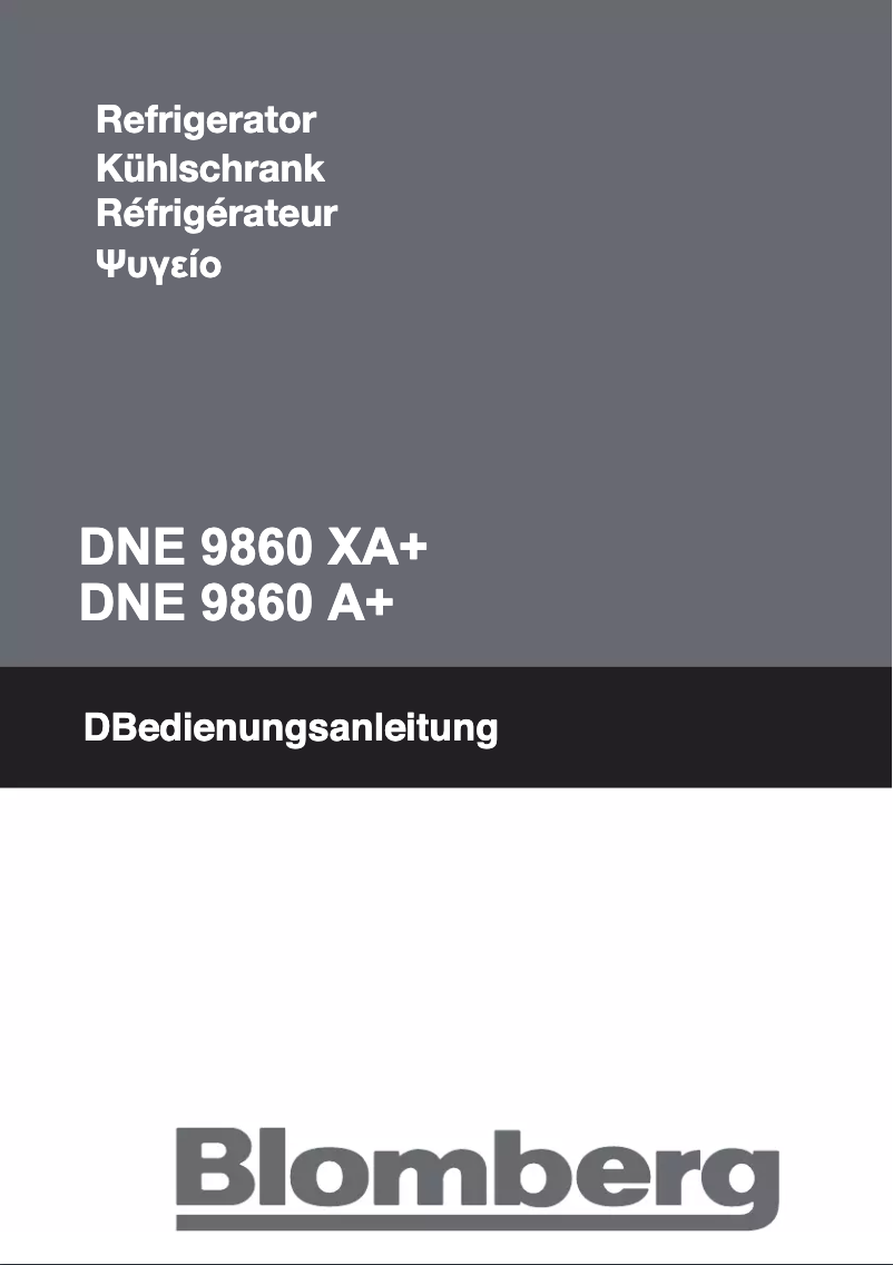 First page image of the manual for DNE 9860 X A