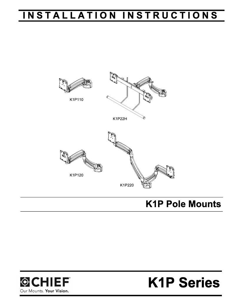 First page image of the manual for Kontour K1P22H