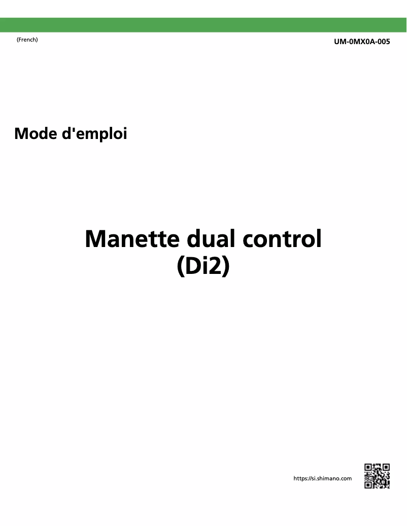 Page 1 de la notice Manuel utilisateur Shimano ST-R9270-R