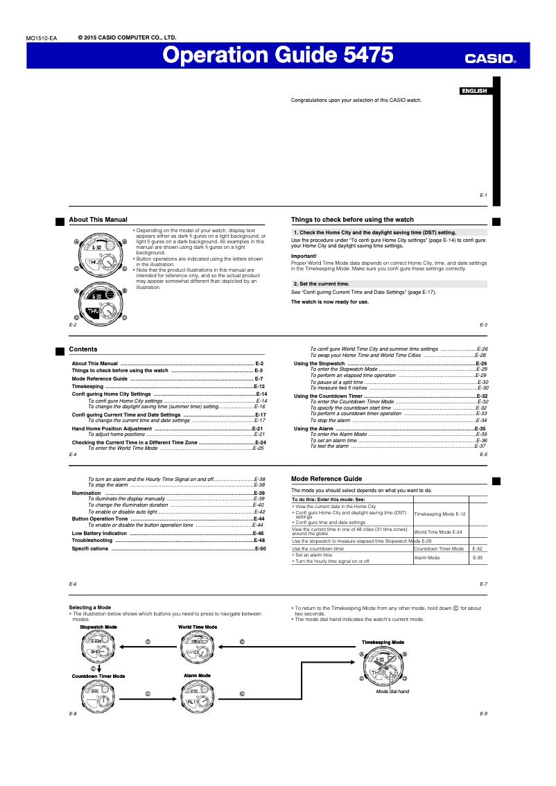 First page image of the manual for GST-210GD-1