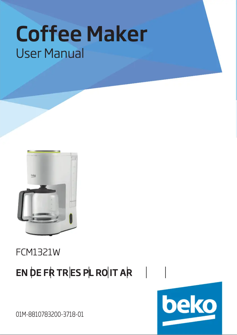 Page 1 of the manual User Manual Beko FCM1321W