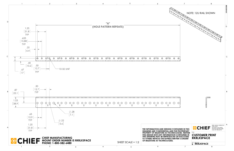 Page 1 de la notice Manuel utilisateur Chief RKRL12SPACE