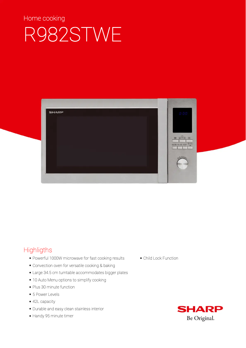 First page image of the manual for R982STWE