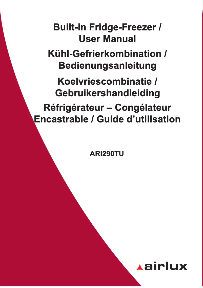 Page 1 of the manual User Manual Airlux ARI290TU