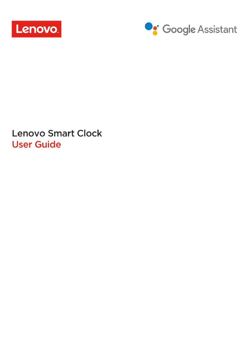 Page 1 of the manual User Manual Lenovo Smart Clock CD-24501F