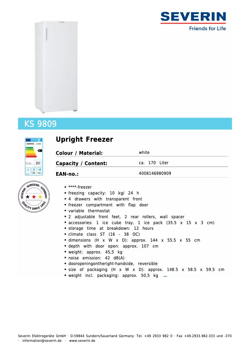 First page image of the manual for KS 9809