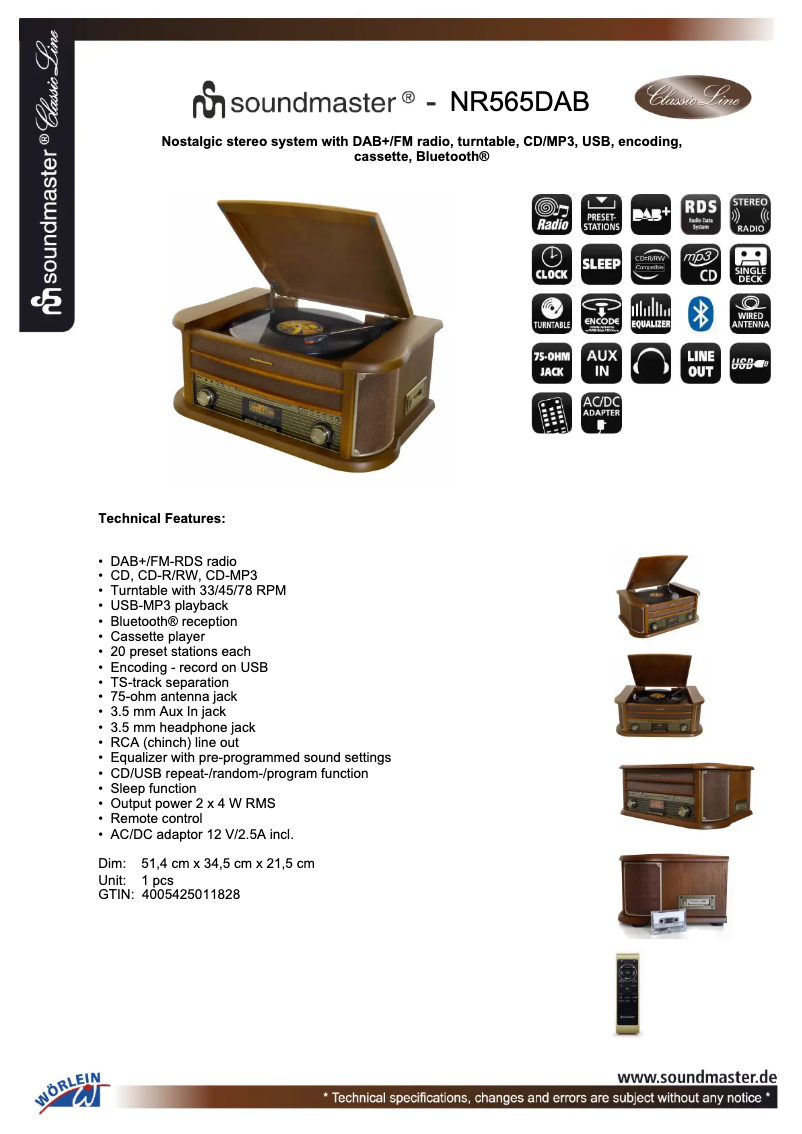 First page image of the manual for NR565