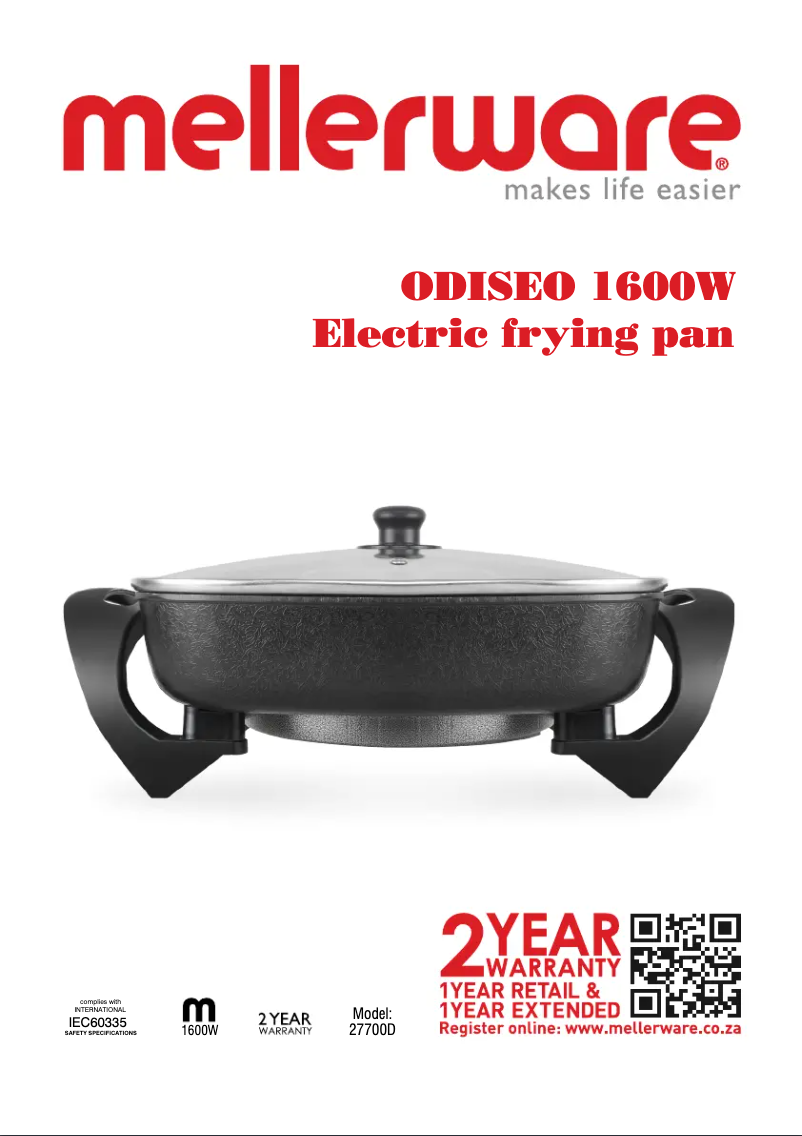 Page 1 of the manual User Manual Mellerware Odiseo 27700D