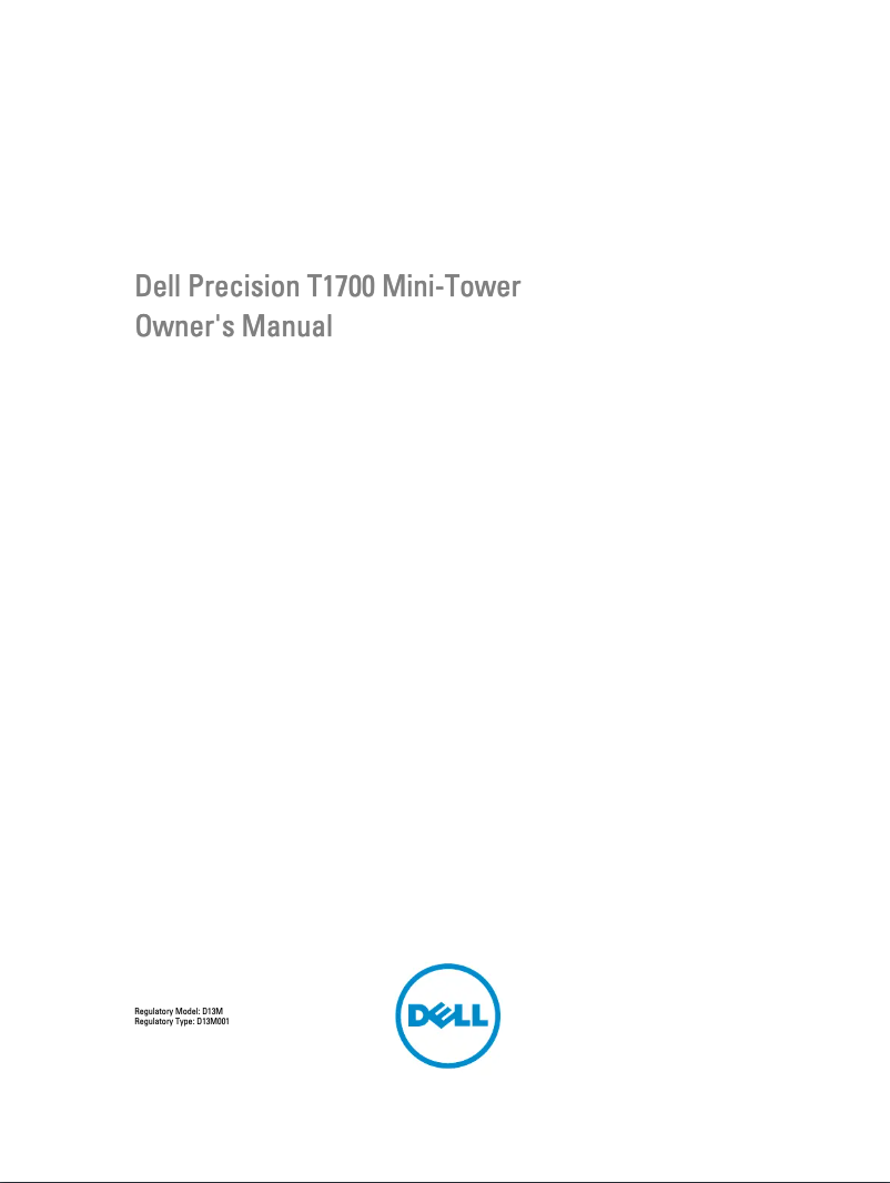 First page image of the manual for Precision T1700
