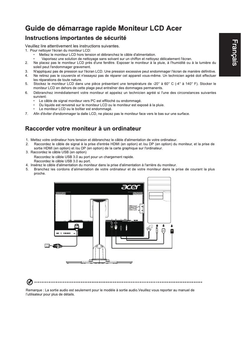 Page 1 of the manual User Manual Acer Predator XB271HU