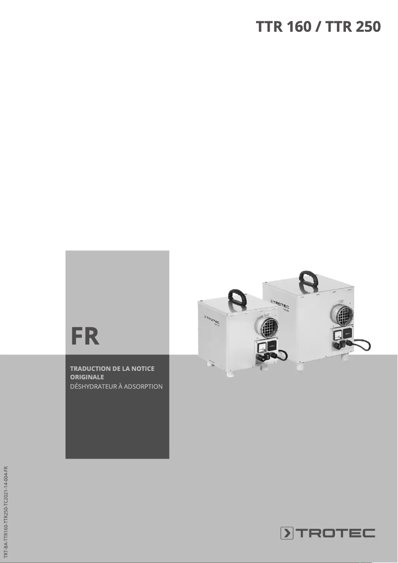 First page image of the manual for TTR 250