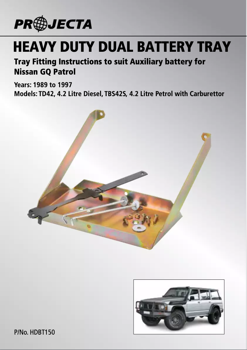 First page image of the manual for HDBT150