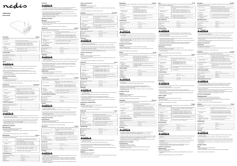 Page 1 of the manual User Manual Nedis UPBK7500BK