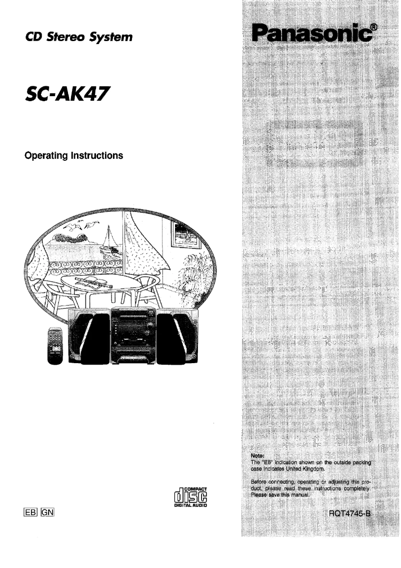 Page 1 of the manual User Manual Panasonic SC-AK47