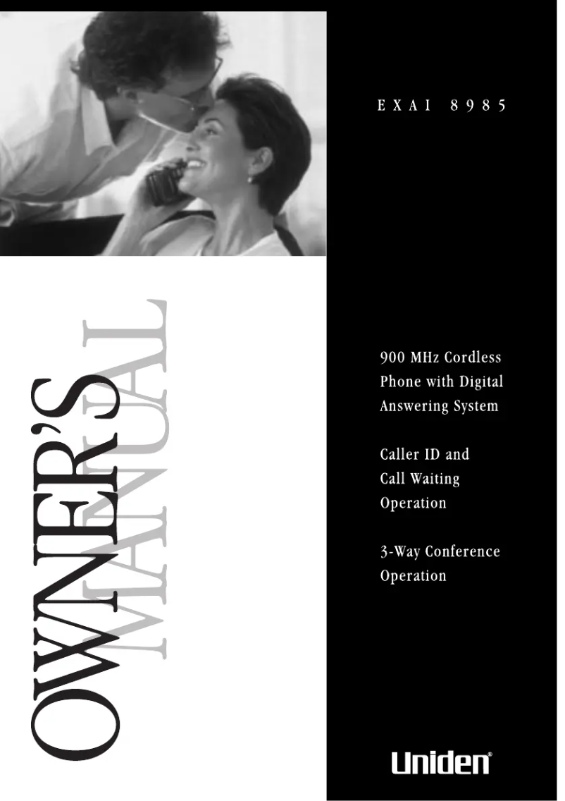 First page image of the manual for EXAI 8985