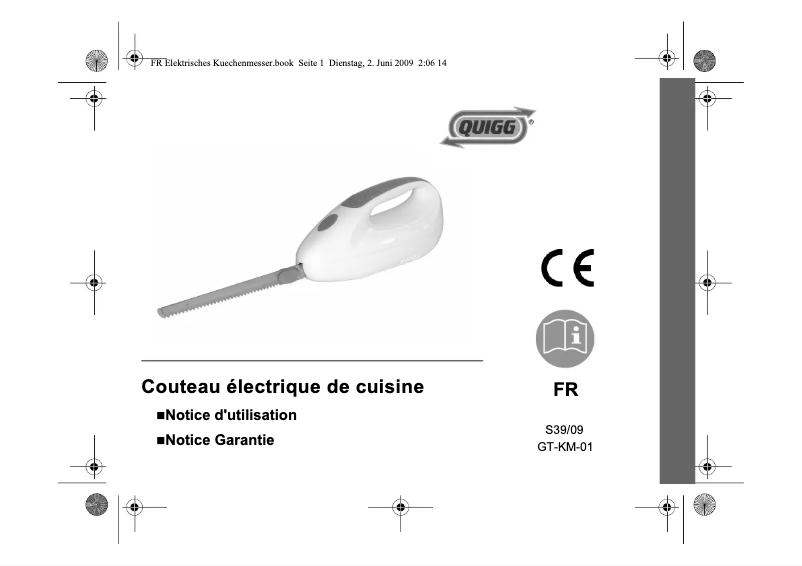 First page image of the manual for GT-KM-01