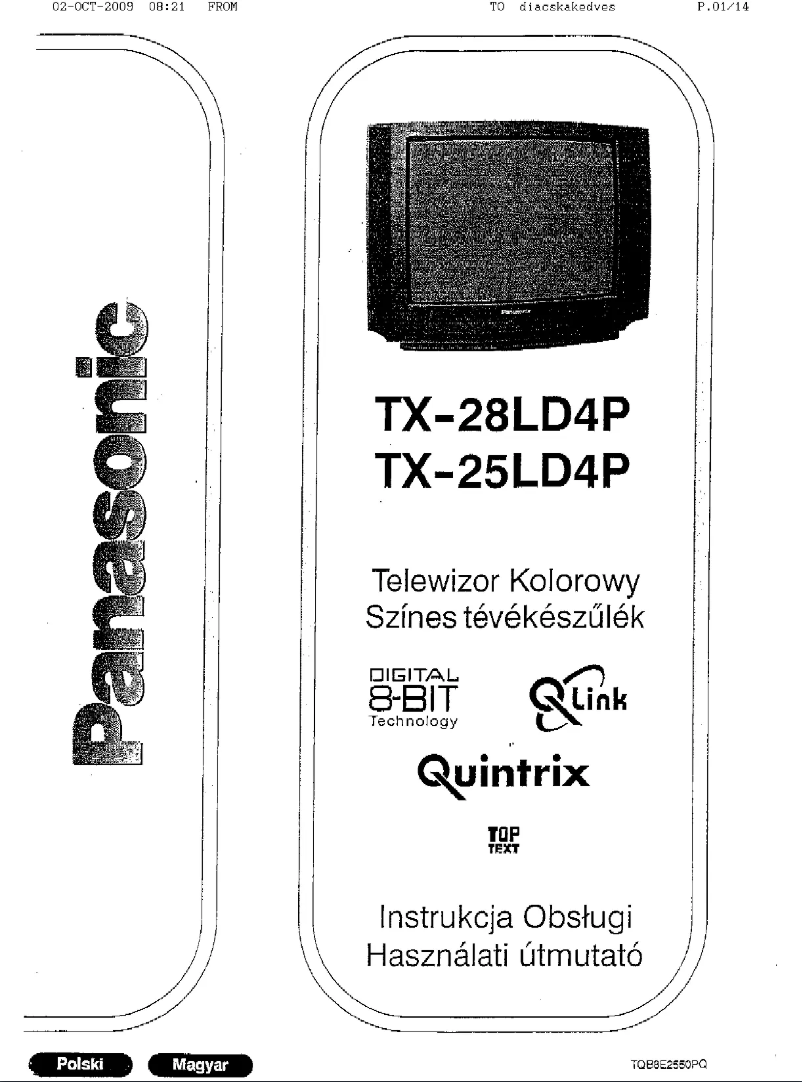 First page image of the manual for TX-28LD4P