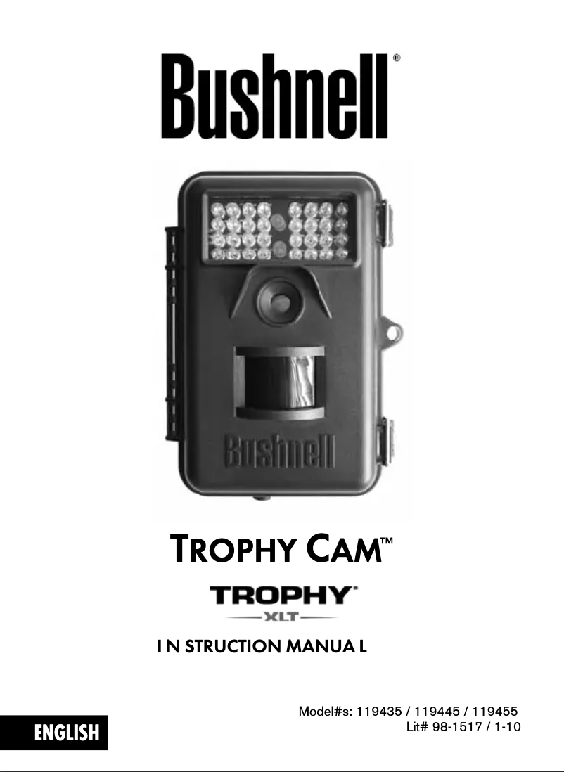 First page image of the manual for Trophy Cam 119435
