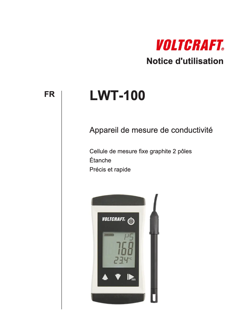 First page image of the manual for LWT-100