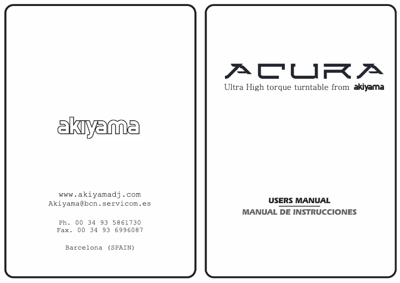 First page image of the manual for Acura
