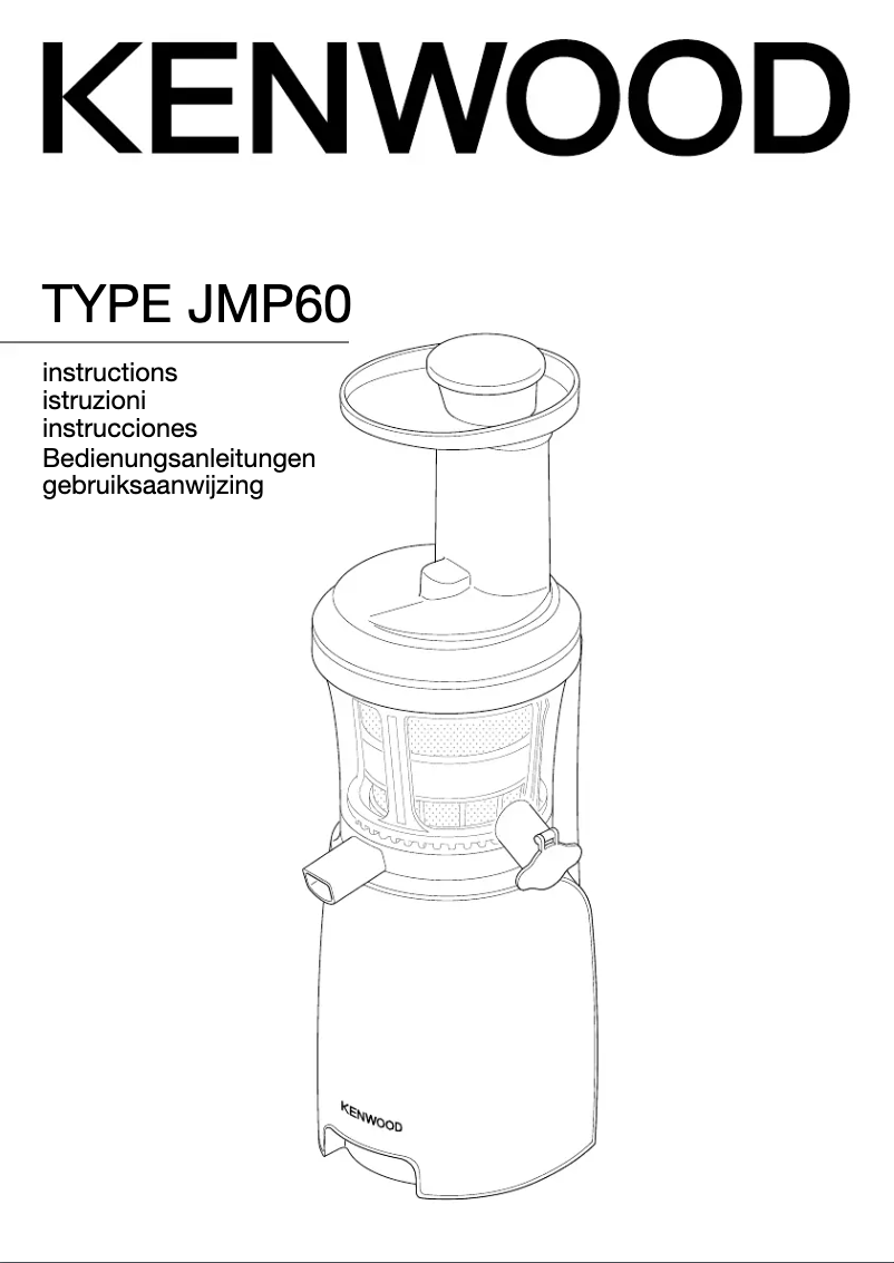 Page 1 de la notice Manuel utilisateur Kenwood Slow Juicer