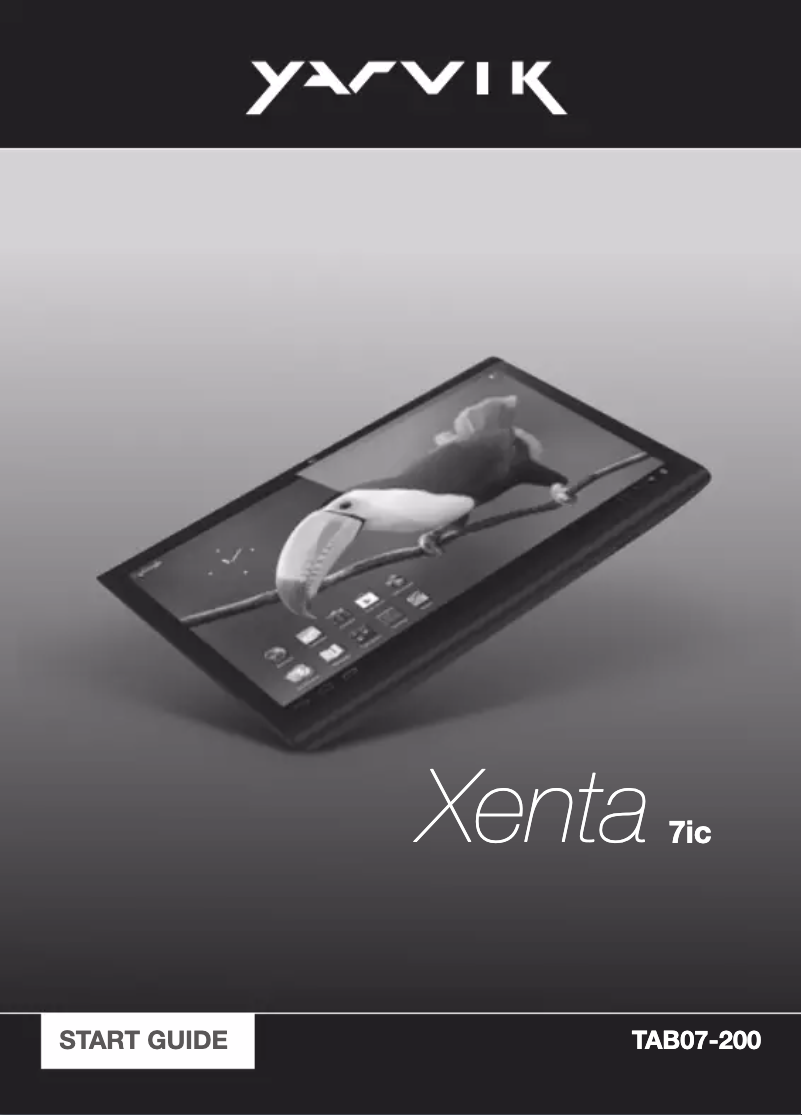 Page 1 of the manual User Manual Yarvik Xenta TAB07-200